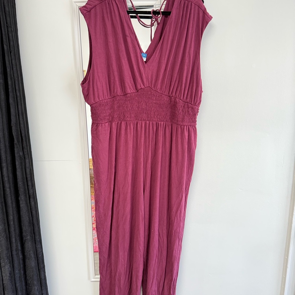 Old Navy Pink Ruched romper